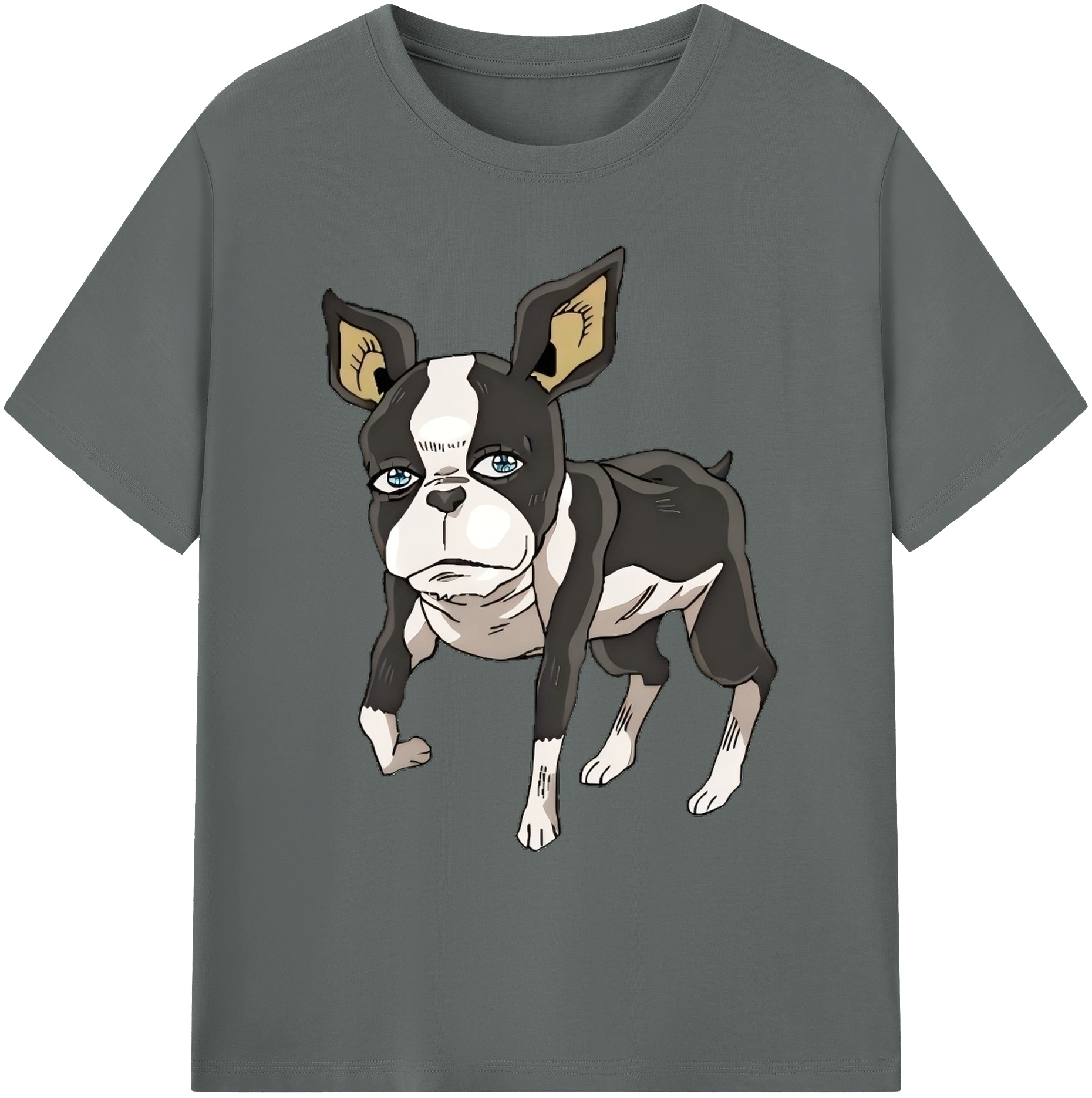（画像用） ジョジョの奇妙な冒険 イギー JoJo's Bizarre Adventure Iggy 綿100％ メンズ半袖Tシャツ｜肌触りやわらか＆通気性